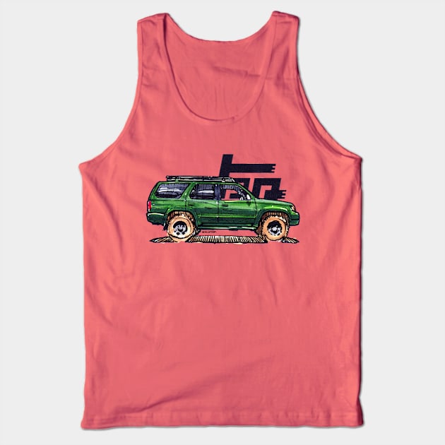 3rd Gen 4Runner TRD - Green Tank Top by robert1117